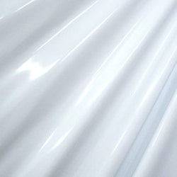Shiny Finish on Poly Vinyl Fabric (White) | (4 Way Stretch/Per Yard)