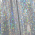 Silver & White Shattered Glass w/ Holographic Foil Spandex Fabric | (4 Way Stretch/Per Yard)