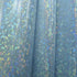 Silver & Light Blue Shattered Glass w/ Holographic Foil Spandex Fabric | (4 Way Stretch/Per Yard)