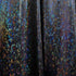 Black Shattered Glass w/ Holographic Foil Spandex Fabric | (4 Way Stretch/Per Yard)