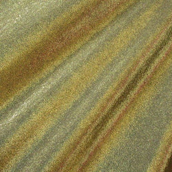 Gold Matrix Dot on Nylon Spandex Fabric | (4 Way Stretch/Per Yard)