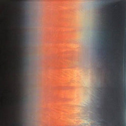 Ombre Print Holographic Mirror Foil Fabric (Black/Neon Orange) | (4 Way Stretch/Per Yard)