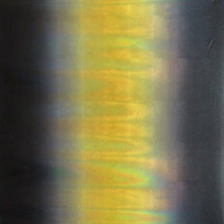Ombre Print Holographic Mirror Foil Fabric (Black/Yellow) | (4 Way Stretch/Per Yard)