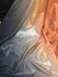 Ombre Print Holographic Mirror Foil Fabric (Black/Neon Orange) | (4 Way Stretch/Per Yard)