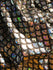 Silver & Black Mermaid Fish Scale on Hologram Foil Spandex w/ Dots Fabric | (4 Way Stretch/Per Yard)
