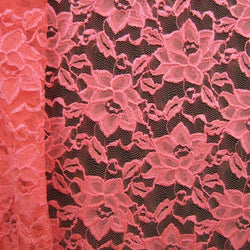 Gardenia Floral Pattern Stretch Lace Fabric | Multiple Colors