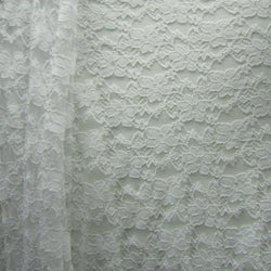 Strawberry Blossom Floral Pattern Stretch Lace Fabric | (4 Way Stretch/Per Yard) | Multiple Colors