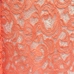Antique Paisley Pattern Stretch Lace Fabric | (2 Way Stretch/Per Yard) | Multiple Colors