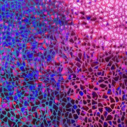 Holographic Foil Ombre Avatar Pattern Spandex Fabric | (4 Way Stretch/Per Yard) | Multiple Colours