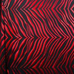 Safari Exotic's Metallic Foil Zebra Skin Print Spandex Fabric | (4 Way Stretch/Per Yard) | Multiple Colors