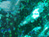 Kelly Green & Black Shattered Glass w/ Holographic Foil Spandex Fabric | (4 Way Stretch/Per Yard)