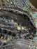 Silver & White Mermaid Fish Scale on Holographic Foil Spandex with Dots Fabric | (4 Way Stretch/Per Yard)