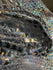 Silver & White Mermaid Fish Scale on Holographic Foil Spandex with Dots Fabric | (4 Way Stretch/Per Yard)