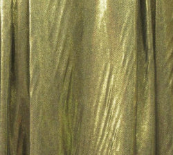 Edgy Metallic Gold Foil Stretch Sheer Mesh Fabric | Multiple Colors | (4 Way Stretch/Per Yard)