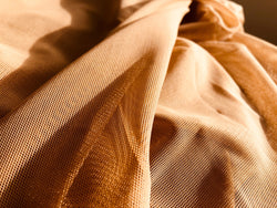 Stretch Sheer Mesh Fabric (Mocha Brown) | (4 Way Stretch/Per Yard)