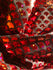 Red & Black Mermaid Fish Scale on Hologram Foil Spandex w/ Dots Fabric | (4 Way Stretch/Per Yard)