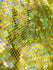 Silver & Yellow Shattered Glass w/ Holographic Foil Spandex Fabric | (4 Way Stretch/Per Yard)
