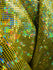 Silver & Yellow Shattered Glass w/ Holographic Foil Spandex Fabric | (4 Way Stretch/Per Yard)