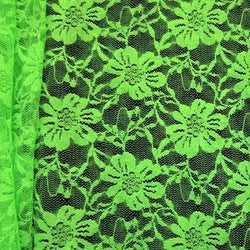 Honeybee Floral Pattern Stretch Lace Fabric | (4 Way Stretch/Per Yard) | Multiple Colors
