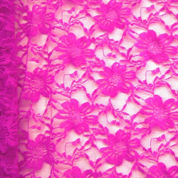Honeybee Floral Pattern Stretch Lace Fabric | (4 Way Stretch/Per Yard) | Multiple Colors