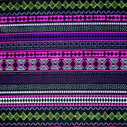 Summer Aztec Pattern on Poly Spandex Fabric | (4 Way Stretch/Per Yard)