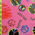 Love and Peace on Poly Spandex Fabric | (4 Way Stretch/By The Yard)