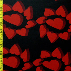 Circle of Hearts Fabric | (4 Way Stretch / Per Yard) **LIMITED QUANTITY**