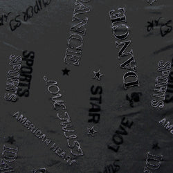 Dance Print on Glitter Mesh Fabric | (2 Way Stretch/Per Yard)