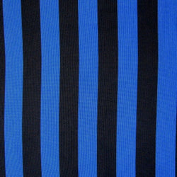 1" Stripes on Polyester Mesh Fabric (Corona Blue) | (4 Way Stretch/Per Yard)