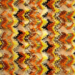 Halloween Themed Printed Lace Fabric | (2 Way Stretch/Per Yard)