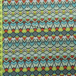 Classic Aztec on Poly Spandex Fabric | (4 Way Stretch/Per Yard)