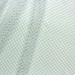 Solid Fishnet Mesh Fabric (White) | (4 Way Stretch/Per Yard)
