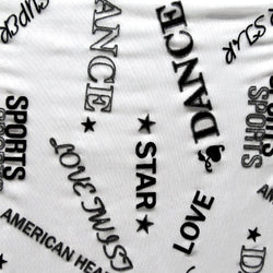 Dance Print on Glitter Mesh Fabric | (2 Way Stretch/Per Yard)