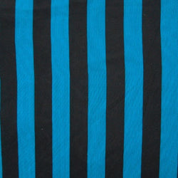 1" Stripes on Polyester Mesh Fabric (Turquoise) | (4 Way Stretch/Per Yard)