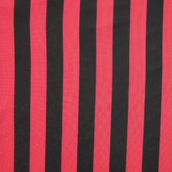 1" Stripes on Polyester Mesh Fabric (Coral) | (4 Way Stretch/Per Yard)