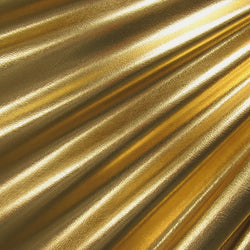 Shiny Foil on Poly Vinyl Fabric (Gold) | (4 Way Stretch/Per Yard)
