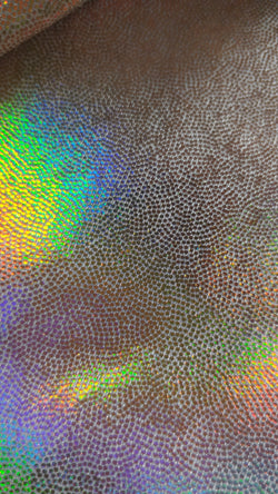 Gold Matrix Dot on Nylon Spandex Fabric | (4 Way Stretch/Per Yard)