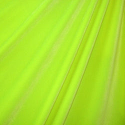 Solid Color Stretch Velvet Fabric (Neon Yellow) | (4 Way Stretch/Per Yard)