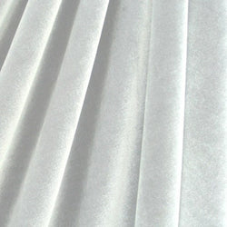 Solid Color Stretch Velvet Fabric (White) | (4 Way Stretch/Per Yard)
