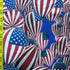 US Flag with Balloon Design on Poly Spandex Fabric | (4 Way Stretch/Per Yard)