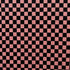 Checkerboard Print on Poly Spandex Fabric (Cantaloupe/Black) | (4 Way Stretch/Per Yard)
