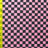 Checkerboard Print on Poly Spandex Fabric (Pink/Black) | (4 Way Stretch/Per Yard)