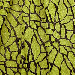 Metallic Foil Abstract Print on Black Poly Spandex Fabric (Lemon Yellow/Black) | (4 Way Stretch/Per Yard)