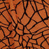 Abstract Print on Black Poly Spandex Fabric (Orange/Black) | (4 Way Stretch/Per Yard)