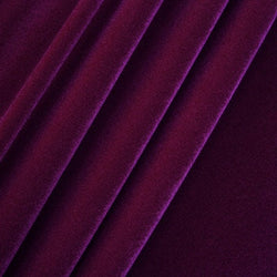 Solid Color Stretch Velvet Fabric (Burgundy) | (4 Way Stretch/Per Yard)