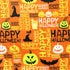 Happy Halloween Print on Poly Spandex Fabric (4 Way Stretch/Per Yard)