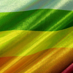 Rainbow Pride Print with Shiny Dots on Poly Spandex Fabric | (4 Way Stretch/Per Yard)