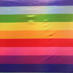 Rainbow Pride Print with Shiny Dots on Poly Spandex Fabric | (4 Way Stretch/Per Yard)
