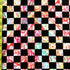Splattered Checkerboard Print on Poly Spandex Fabric | (4 Way Stretch/Per Yard)