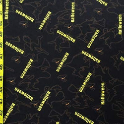 The Witch of Halloween Print on Poly Spandex Fabric (4 Way Stretch/Per Yard)